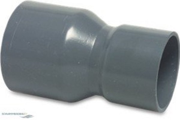 PVC-U REDUKTION LANG mit Klebemuffen| ab  Ø 32-25x25 bis Ø90-75x40 mm| Klasse PN16