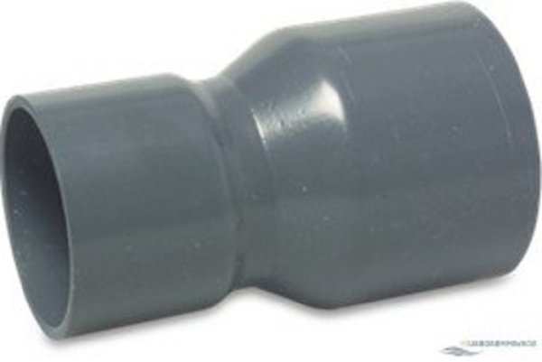 PVC-U REDUKTION LANG mit Klebemuffen| ab  Ø110-90x90 bis Ø315-280x160 mm| Klasse PN16