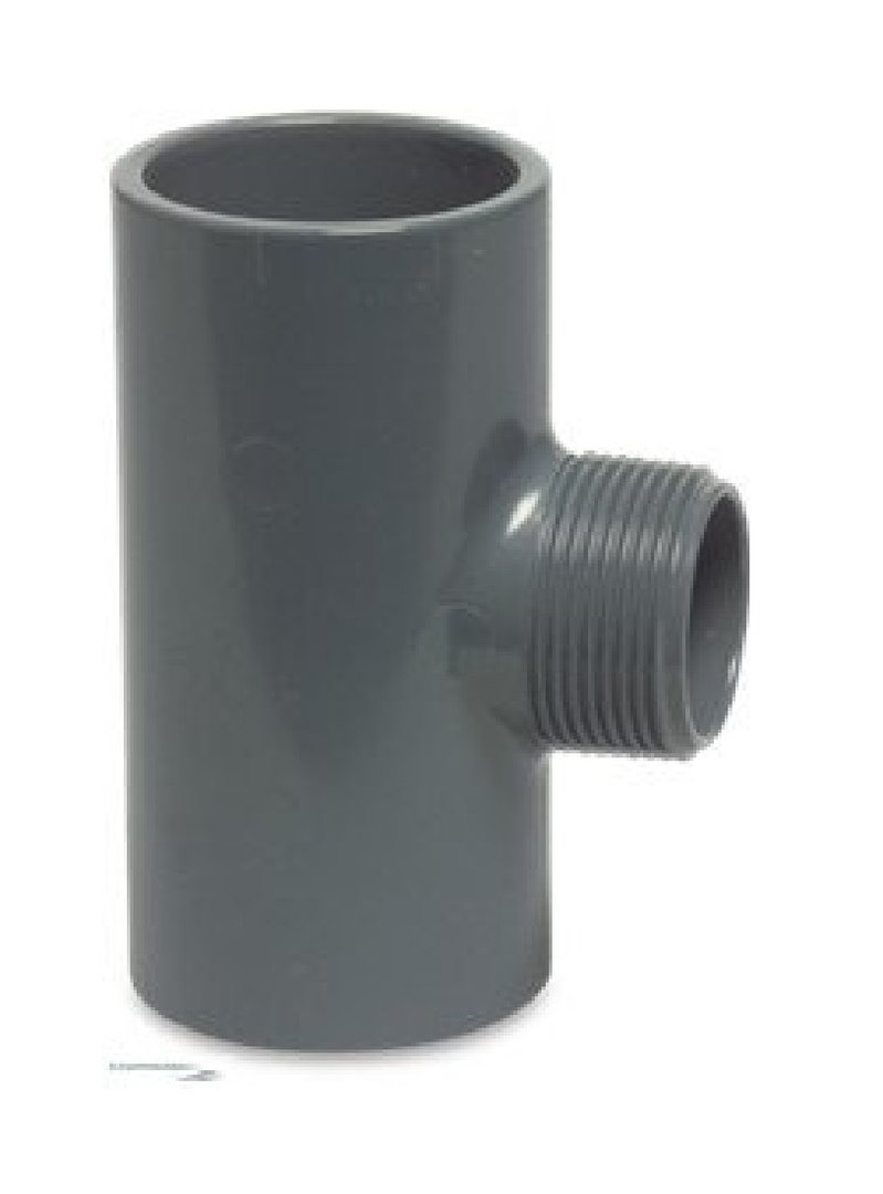 PVC 90° Reduzier-T-stück 20,25,32mm 90° T-Stück mit Innengewinde Weiß Blau Grau 