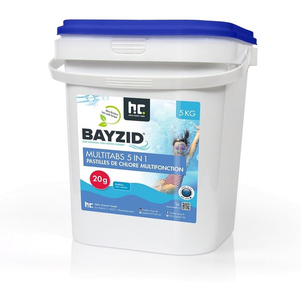 BAYZID ® Multitabs Chlor, PH, Flockung 5 Kg | 20g  5 in 1